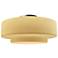 Radiance 14.5"W Yellow Frame Brushed Nickel Medium Tier LED Semi.Flush
