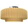 Radiance 14.5"W Yellow Frame Brushed Nickel Tier Pleated LED Semi.Flus