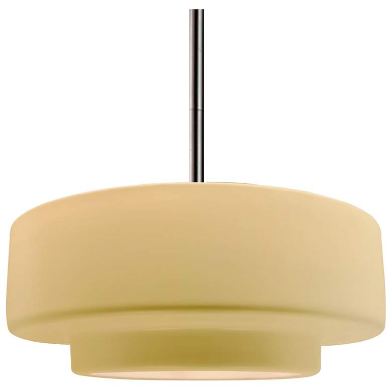 Image 1 Radiance 14.5"W Yellow Frame Brushed Nickel Tier Rigid Stem Kit LED Pe