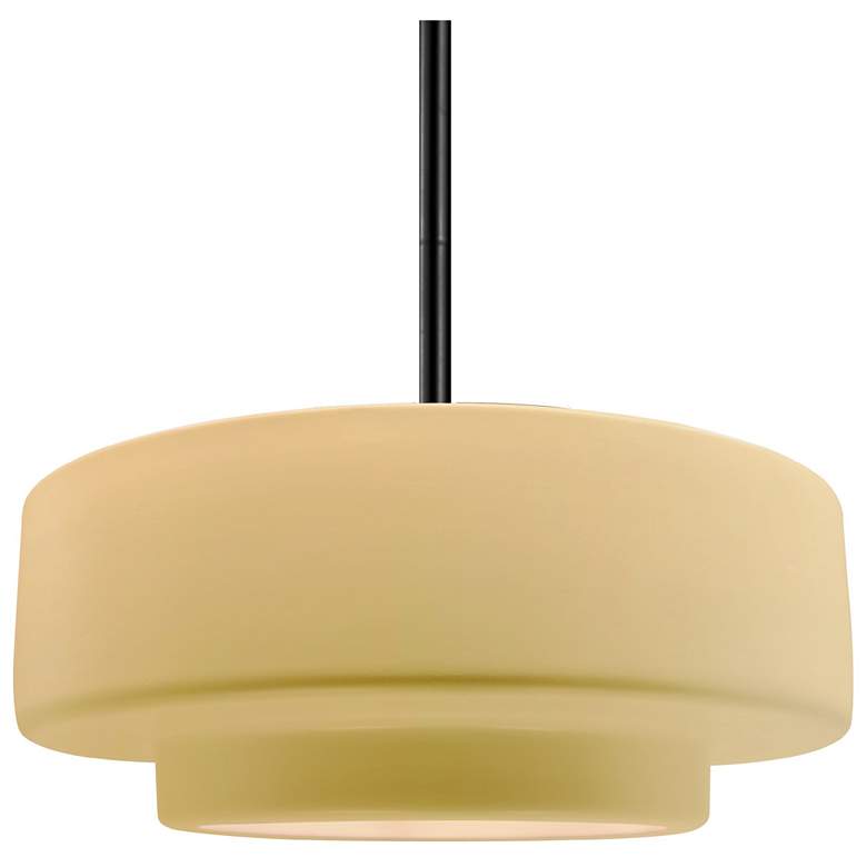 Image 1 Radiance 14.5"W Yellow Frame Matte Black Tier Rigid Stem Kit LED Penda