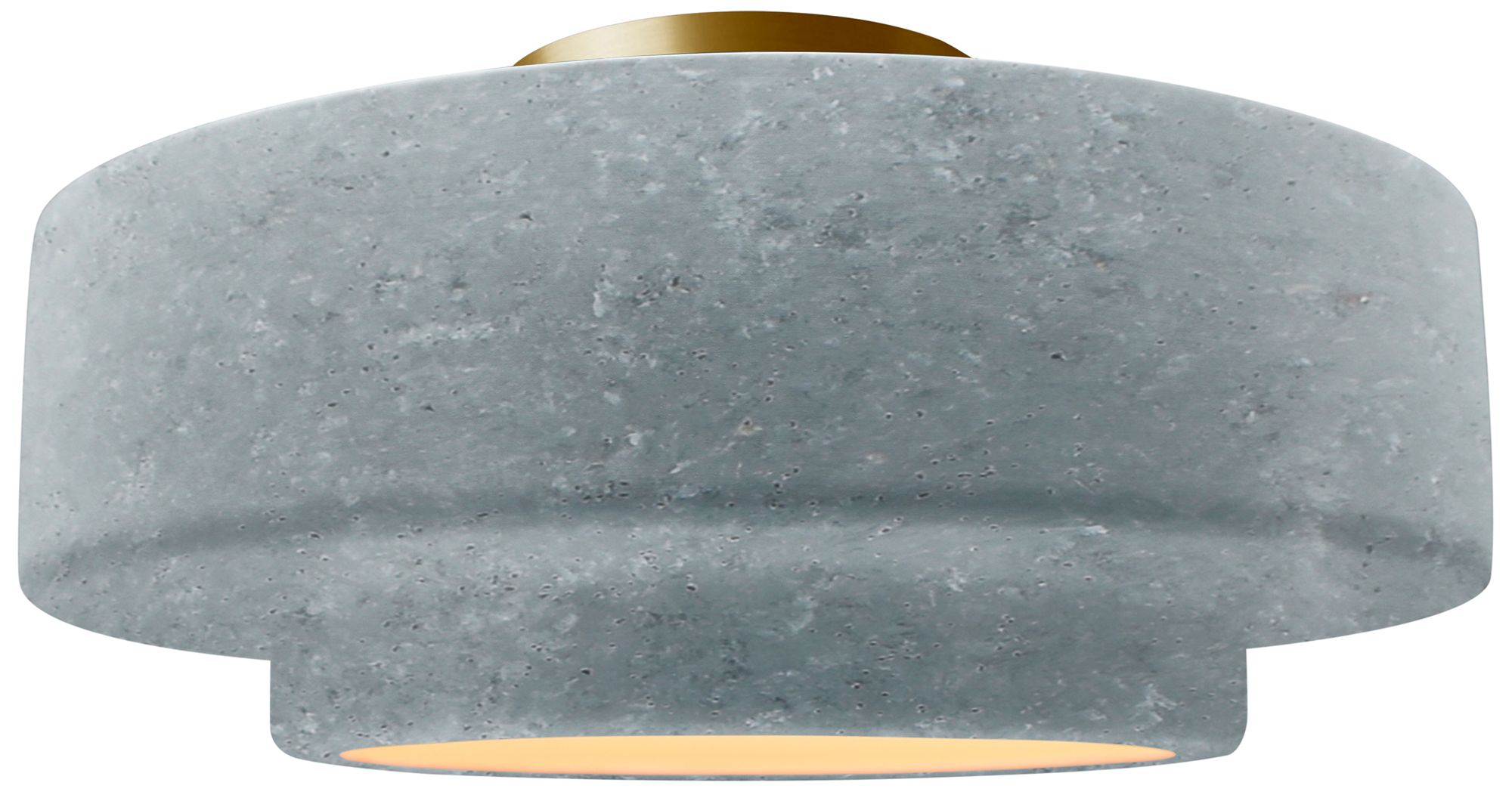 Radiance 14.5" Medium Tier Polished Brass LED Semiflush Made to Order
