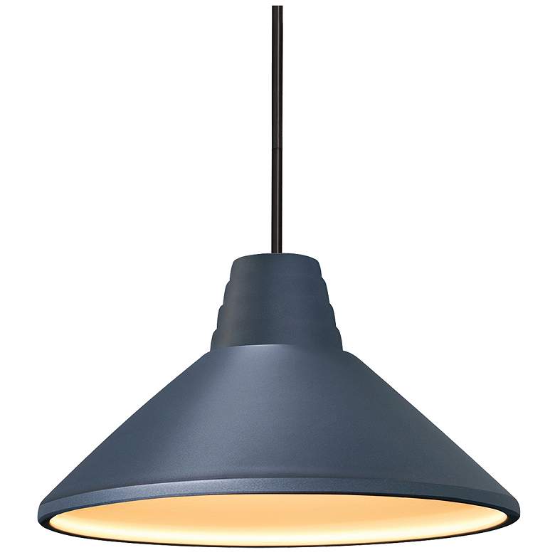 Image 1 Radiance 14.75" Wide Matte Black Midnight Sky Ziggurat Stemmed Pendant