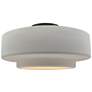 Radiance 14 1/2" Wide Black and Bisque Ceramic Ceiling Light