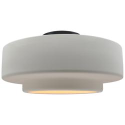 Radiance 14 1/2" Wide Black and Bisque Ceramic Ceiling Light