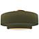 Radiance 14 1/2" Wide Brass with Green Ceramic Ceiling Light