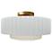 Radiance 14 1/2" Wide Brass with White Ceramic Ceiling Light