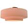 Radiance 14 1/2"W Brass Ceiling Light w/ Gloss Blush Shade