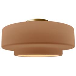 Radiance 14 1/2"W Brushed Brass and Adobe LED Ceiling Light