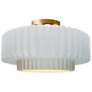 Thumbnail2 of Radiance 14 1/2"W Brushed Brass w/ Gloss White Ceiling Light more views
