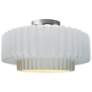2_Radiance 14 1/2"W Brushed Nickel Ceiling Light w/White Shade more views