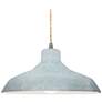 1_Radiance 15.5"W Large Loft Nickel Beige Cord Pendant w/ Concrete Shade