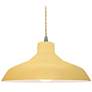 1_Radiance 15.5"W Yellow Frame Nickel Large Loft Beige Twisted LED Penda