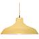 Radiance 15.5"W Yellow Frame Nickel Large Loft Beige Twisted LED Penda