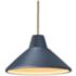 Radiance 15"W Antique Brass and LED Ceramic Pendant Light