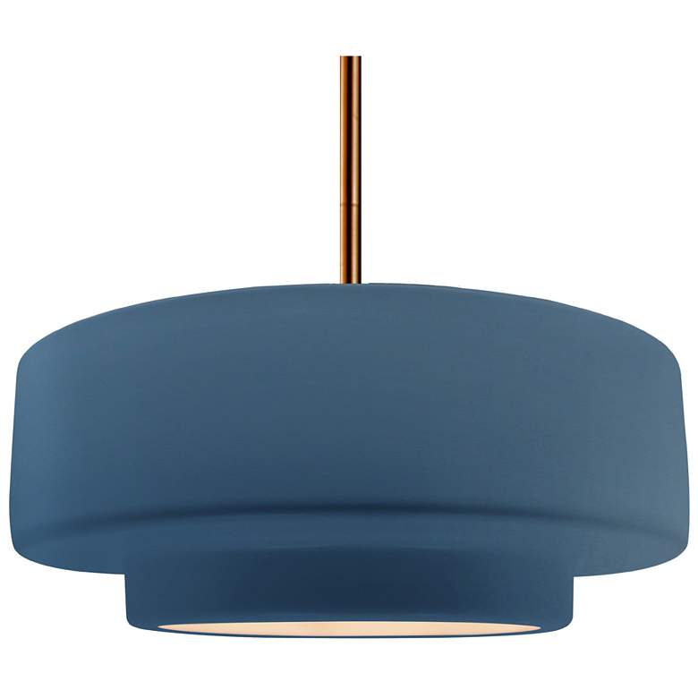 Image 1 Radiance 16.25"W Tier Polished Brass Stem Pendant w/ Midnight Sky Shad