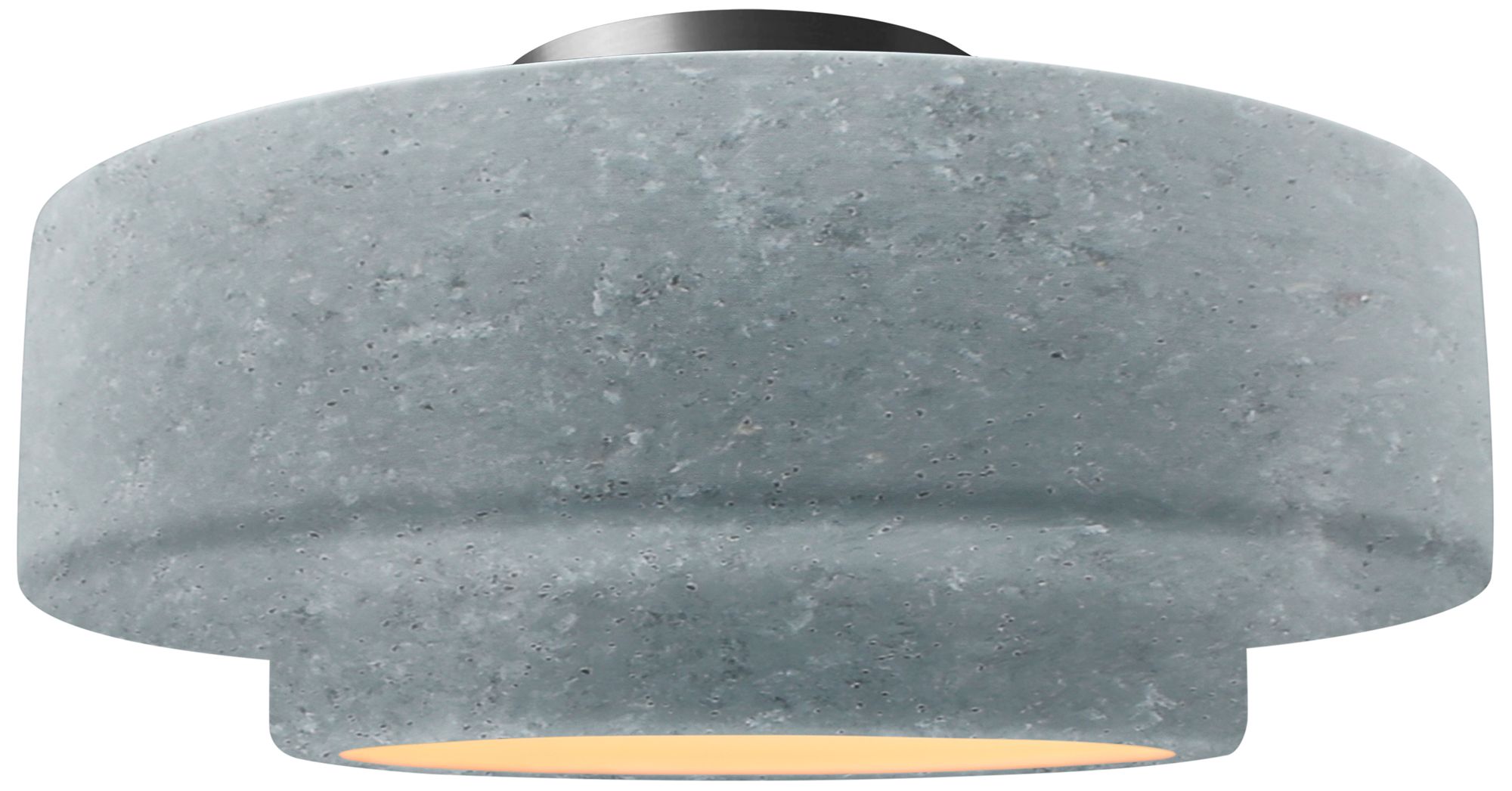 Radiance 16.5" Tier Nickel LED Semi.Flush w/Concrete S Made to Order