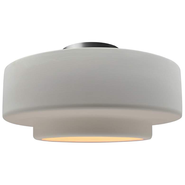 Image 1 Radiance 16.5"W Bisque Frame Brushed Nickel Metal Large Tier LED Semi.