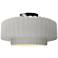 Radiance 16.5"W Bisque Frame Matte Black Large Tier Pleated LED Semi.F