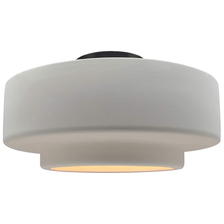Image 1 Radiance 16.5"W Bisque Frame Matte Black Metal Large Tier LED Semi.Flu