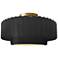 Radiance 16.5"W Carbon Frame Brushed Brass Large Tier Pleated Semi.Flu