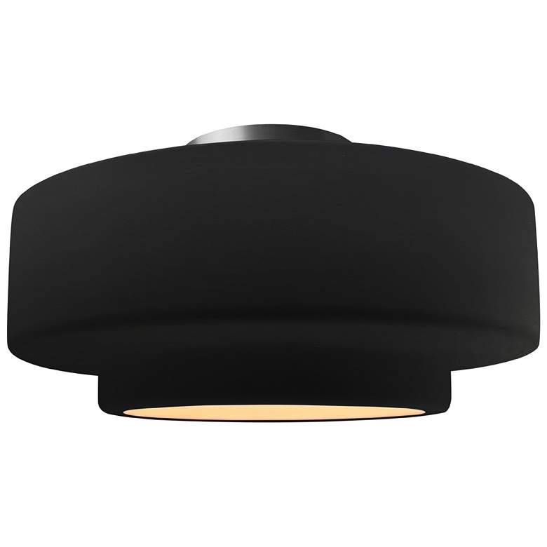 Image 1 Radiance 16.5"W Carbon Frame Brushed Nickel Metal Large Tier LED Semi.