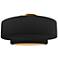 Radiance 16.5"W Carbon/Gold Frame Brushed Brass Large Tier LED Semi.Fl