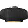 Radiance 16.5"W Carbon/Gold Frame Nickel Large Tier Pleated LED Semi.F