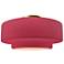 Radiance 16.5"W Cerise Frame Brushed Brass Metal Large Tier LED Semi.F