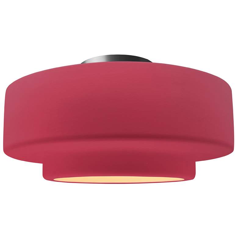 Image 1 Radiance 16.5"W Cerise Frame Brushed Nickel Metal Large Tier LED Semi.