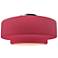 Radiance 16.5"W Cerise Frame Brushed Nickel Metal Large Tier Semi.Flus