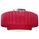 Radiance 16.5"W Cerise Frame Nickel Large Tier Pleated LED Semi.Flush