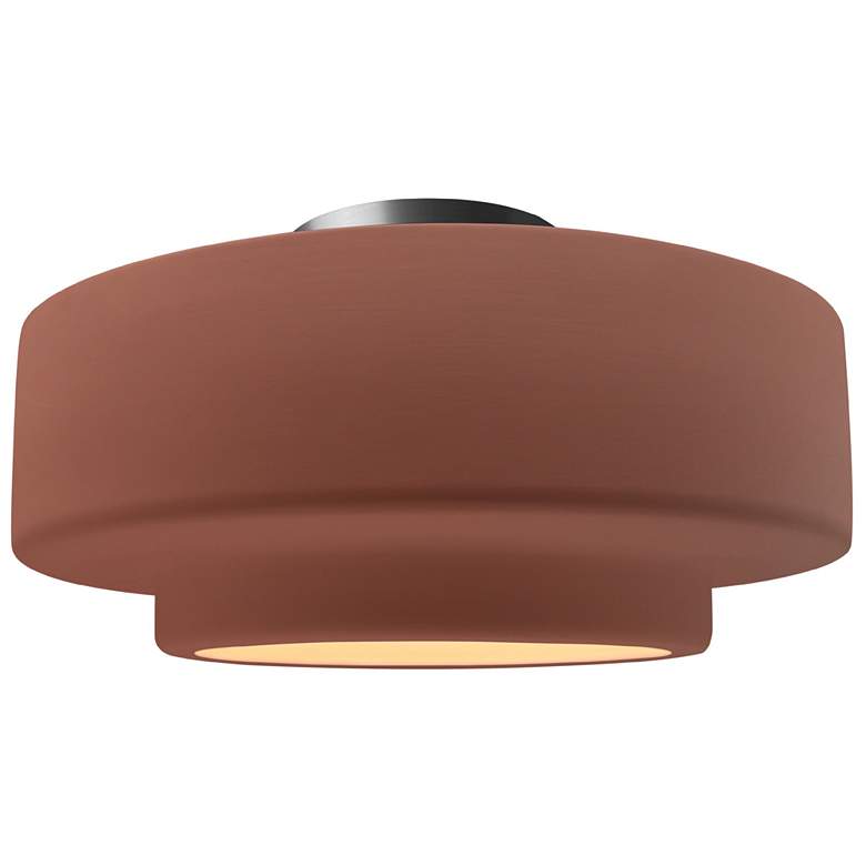 Image 1 Radiance 16.5"W Clay Frame Brushed Nickel Metal Large Tier LED Semi.Fl