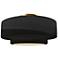 Radiance 16.5"W Gloss Black Frame Brushed Brass Large Tier LED Semi.Fl