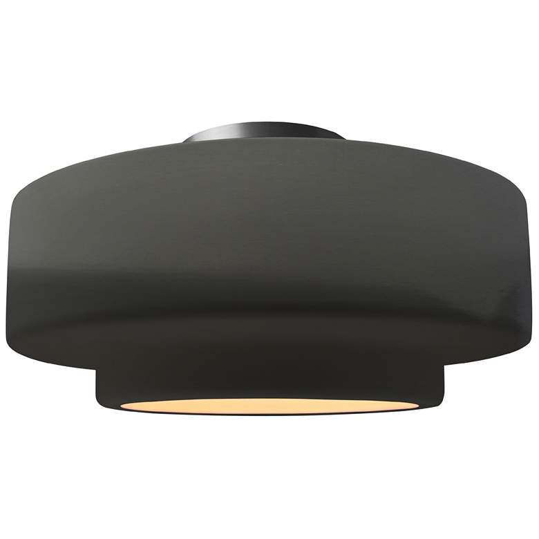 Image 1 Radiance 16.5"W Gloss Grey Frame Brushed Nickel Large Tier LED Semi.Fl