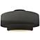 Radiance 16.5"W Gloss Grey Frame Matte Black Large Tier LED Semi.Flush