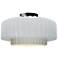 Radiance 16.5"W Gloss White Frame Matte Black Large Tier Pleated Semi.