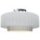 Radiance 16.5"W Gloss White Frame Nickel Large Tier Pleated LED Semi.F