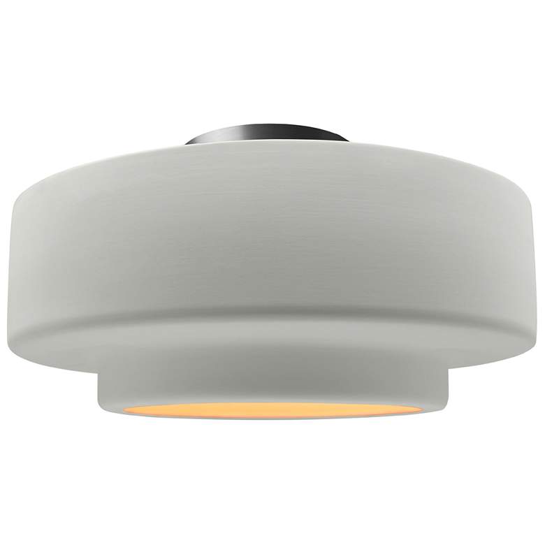 Image 1 Radiance 16.5"W Matte White/Gold Frame Brushed Nickel Large Tier Semi.