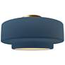 Radiance 16.5"W Midnight Frame Brushed Brass Large Tier LED Semi.Flush