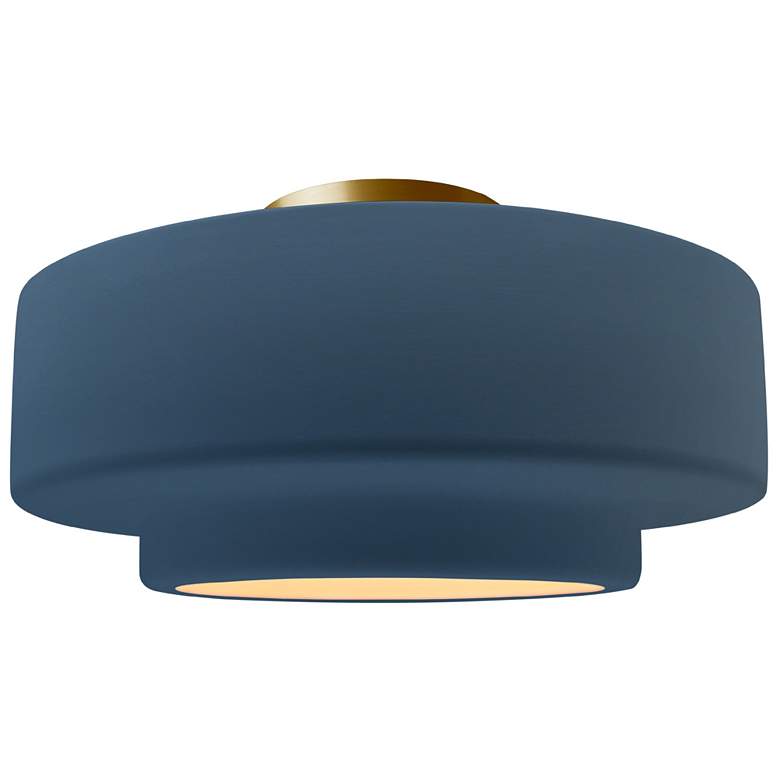 Image 1 Radiance 16.5"W Midnight Frame Brushed Brass Metal Large Tier Semi.Flu
