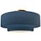 Radiance 16.5"W Midnight Frame Brushed Brass Metal Large Tier Semi.Flu