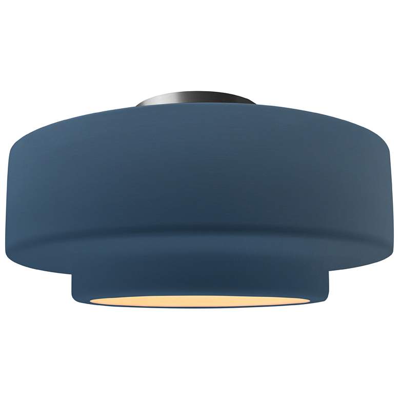 Image 1 Radiance 16.5"W Midnight Frame Brushed Nickel Metal Large Tier Semi.Fl