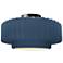 Radiance 16.5"W Midnight Frame Matte Black Large Tier Pleated Semi.Flu