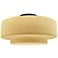 Radiance 16.5"W Muted Yellow Frame Matte Black Metal Large Tier Semi.F