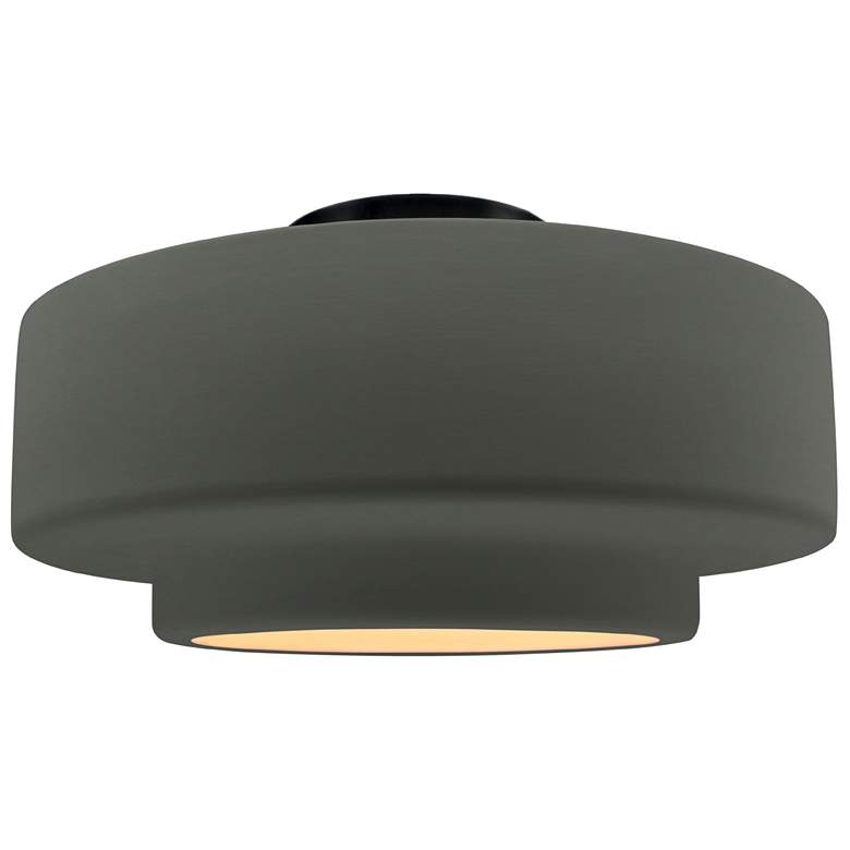 Image 1 Radiance 16.5"W Pewter Green Frame Matte Black Large Tier LED Semi.Flu