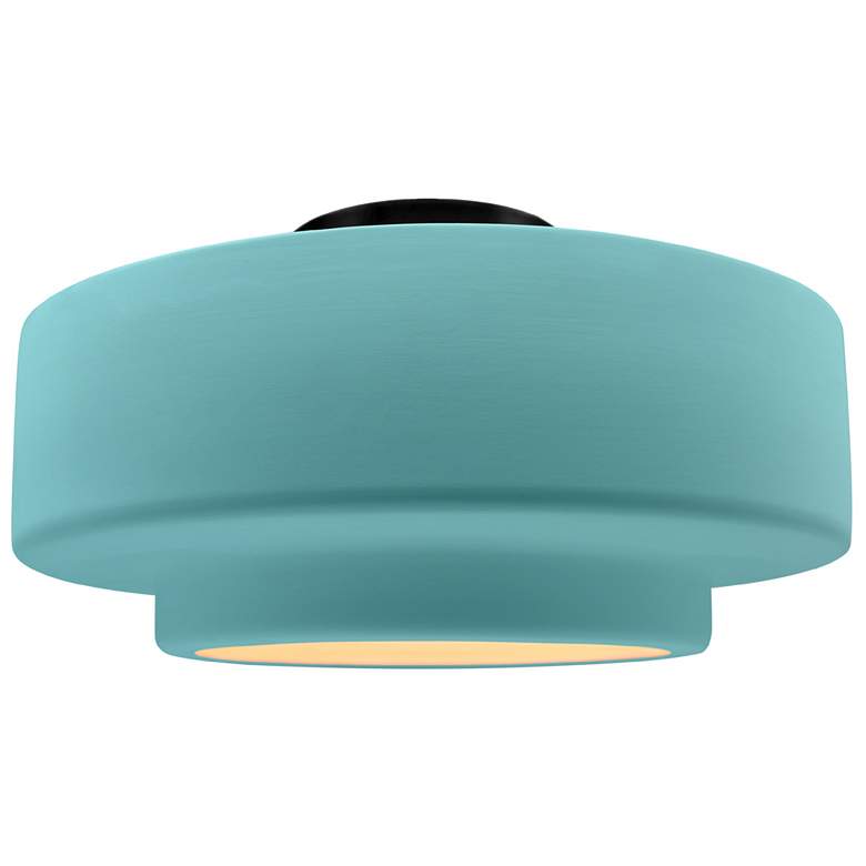 Image 1 Radiance 16.5"W Reflecting Pool Frame Matte Black Large Tier LED Semi.
