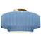 Radiance 16.5"W Sky Blue Frame Brushed Brass Large Tier Pleated Semi.F