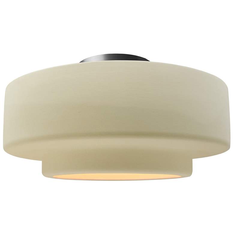 Image 1 Radiance 16.5"W Vanilla Gloss Frame Brushed Nickel Large Tier Semi.Flu