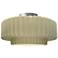 Radiance 16.5"W Vanilla Gloss Frame Nickel Large Tier Pleated Semi.Flu