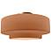 Radiance 16 1/2" Wide Brass and Adobe Ceramic Ceiling Light